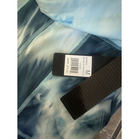 NWT Bebe M Tie Dye Leggings Deep Ocean Sea Glass Pockets - Picture 5 of 5